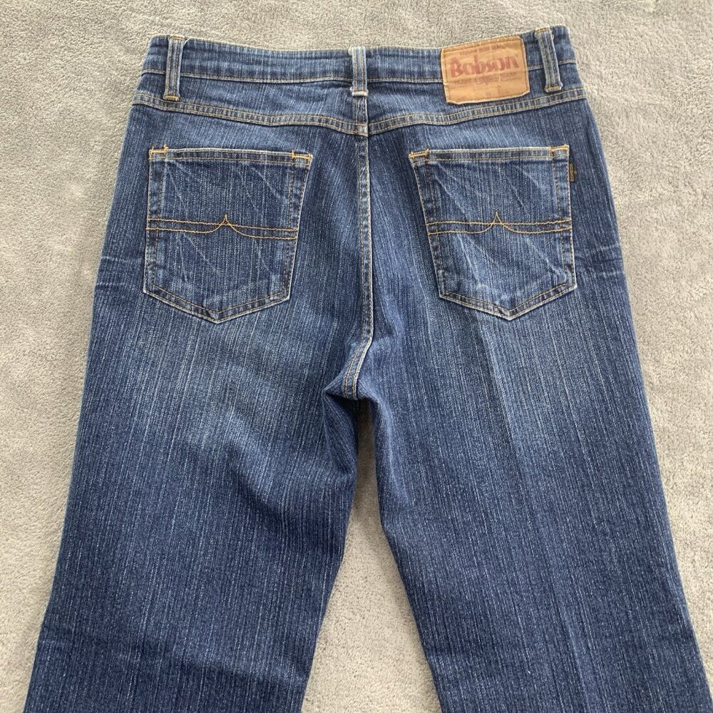 Vintage Bobson Jeans Mens Size 30x29” Japanese Denim Blue Whiskers Cotton Blend - Picture 13 of 13